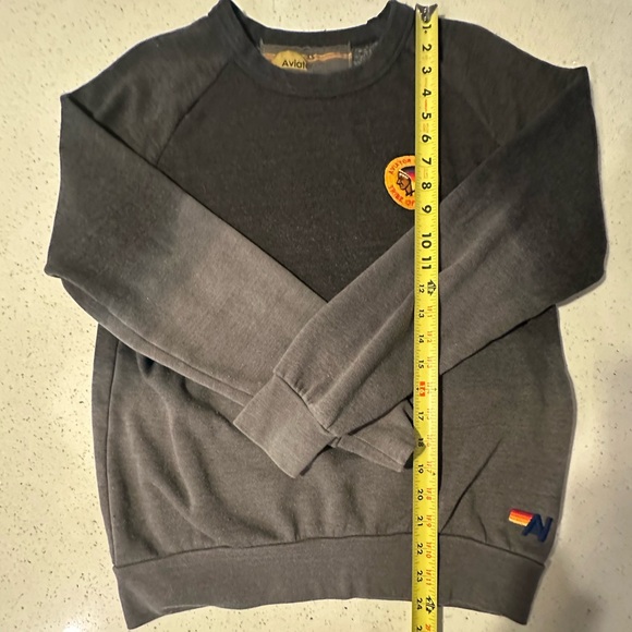 EUC Aviator Nation unisex crewneck with a “Tribe of Peace” patch on ombré front - Picture 10 of 16